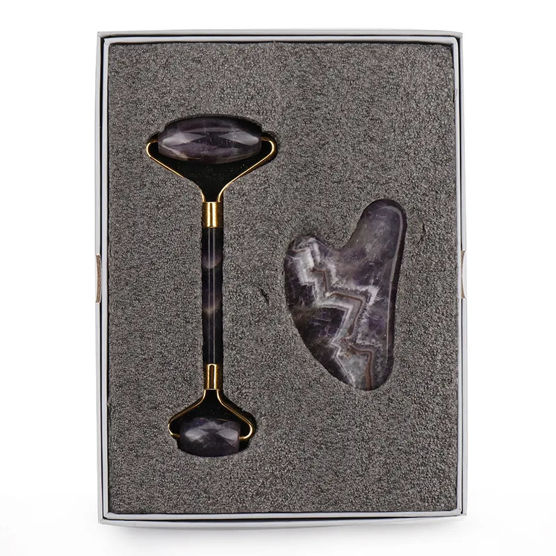 Amethyst Facial Roller & Gua Sha Set