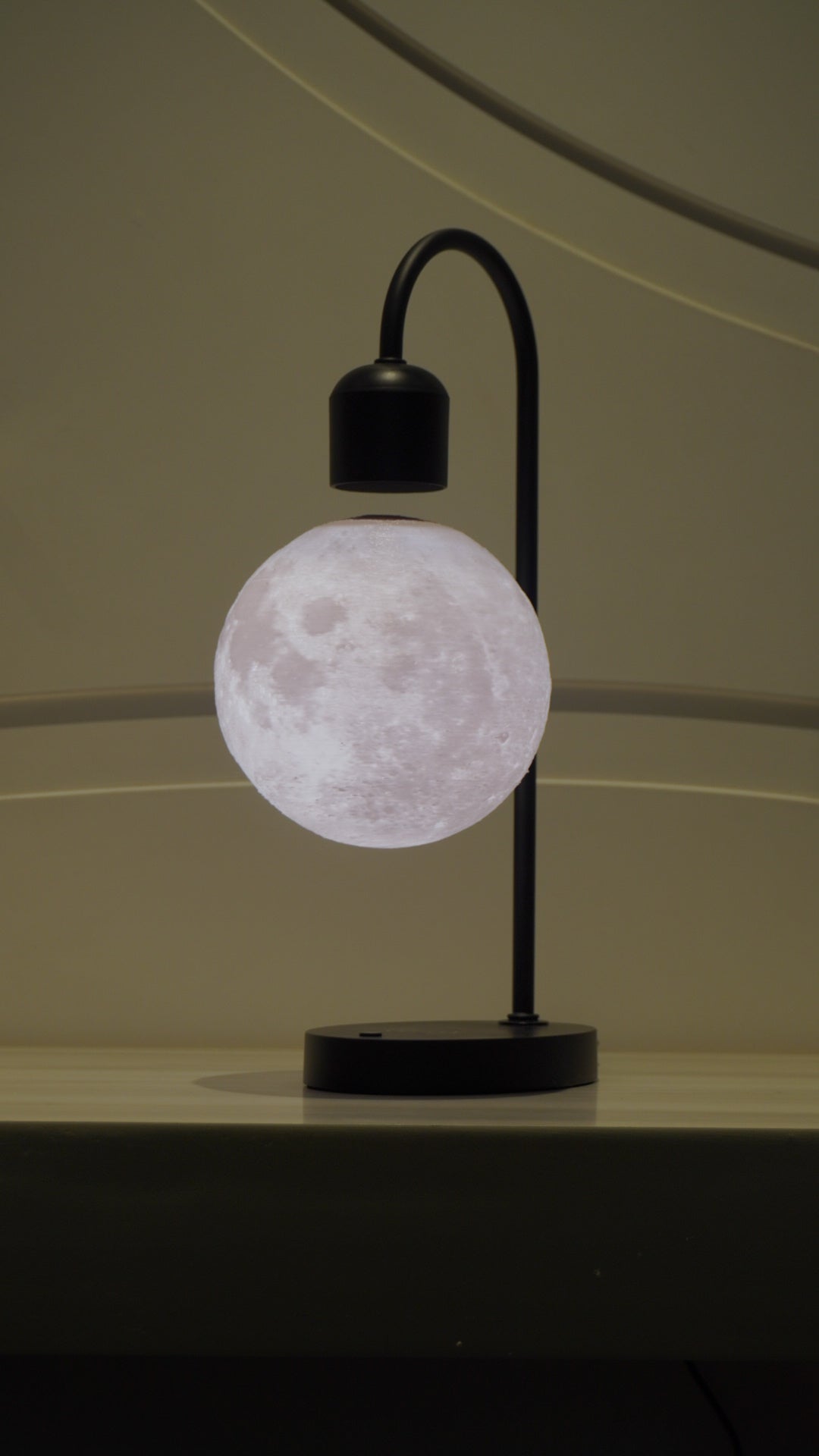 Levitating Wireless Charger Moon Lamp