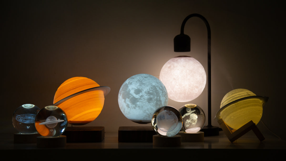 Levitating Wireless Charger Moon Lamp